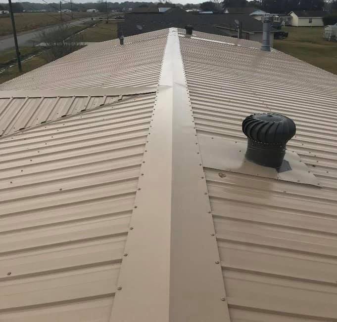 Tan Mobile Home Roof