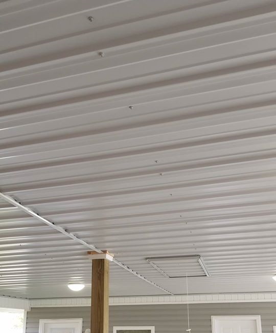 White Goldin Panels used for a Ceiling